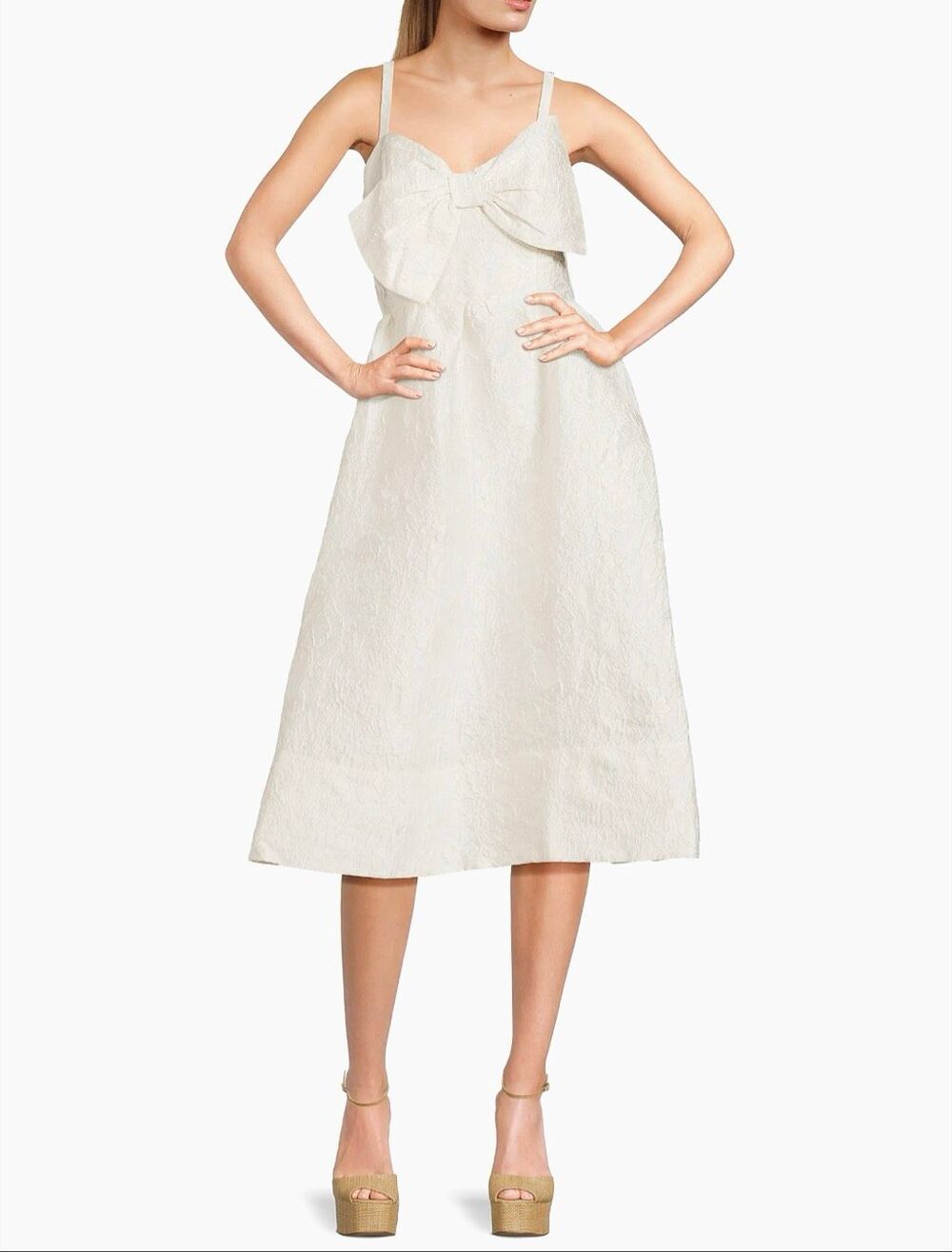 Lilly Pulitzer Ellara Jacquard Midi Bow Dress 2 NWT
